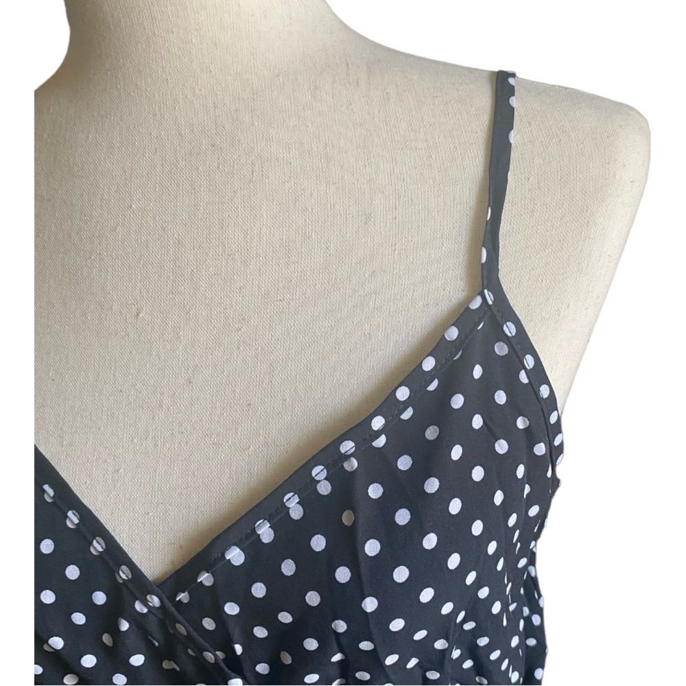 NWT-USTYLE-BLACK WITH WHITE POLKA DOT DRESS-SIZE MEDIUM - Picture 4 of 10